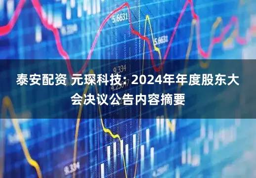 泰安配资 元琛科技: 2024年年度股东大会决议公告内容摘要